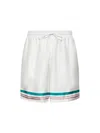 Casablanca Casa Way Drawstring-waist Track Shorts In White