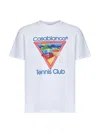 Casablanca White Tennis Club Print T-shirt In White