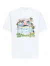 Casablanca Volcano-print Logo T-shirt In White
