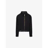 Casablanca Cropped Wool Jacket With Classic Collar In Black