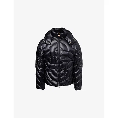 CASABLANCA MENS BLACK MONOGRAM REGULAR-FIT SHELL-DOWN JACKET