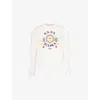 Casablanca Crewneck Sweater With Floral Embroidery In Multi