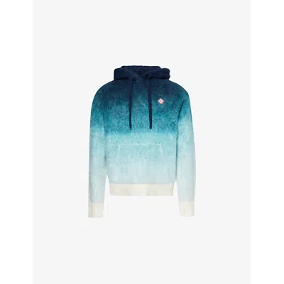 Casablanca Gradient Mohair Blend Knit Hoodie In Multi