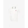 Casablanca Polo Shirt With Short Sleeves And Embroidered Collar In White
