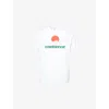 Casablanca White Crewneck T-shirt With Logo On The Front