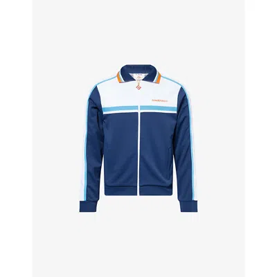 CASABLANCA MENS CASABLANCA POLO-COLLAR TEXTURED WOVEN TRACK JACKET