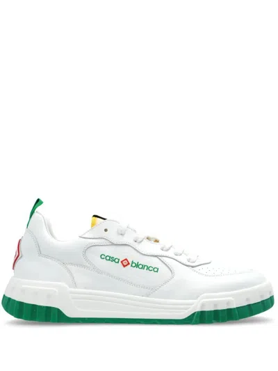 Casablanca Mens Court Trainer In Whitegreen