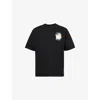 Casablanca Crew Neck Graphic Print Short Sleeves In Black