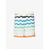 Casablanca Gradient Wave Crochet Shorts In Wave