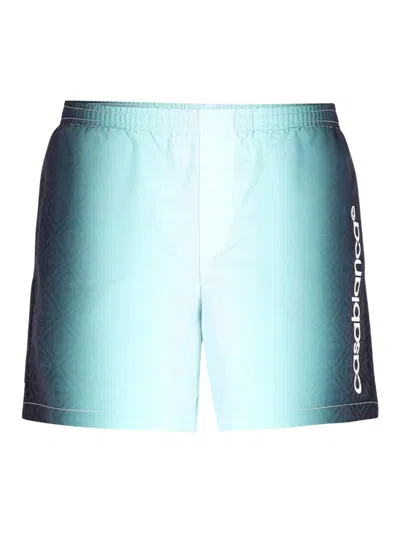 CASABLANCA MEN`S JACQUARD PRINT SWIM SHORTS