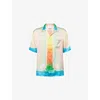 Casablanca Silk Short Sleeve Printed Shirt