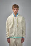 Casablanca Monogram Jacquard Oversized Fleece Jacket In White