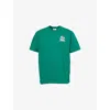 Casablanca Mens Montagne Ondulee Brand-print Cotton-jersey T-shirt In Green