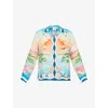 Casablanca Womens Multi Cuban Graphic-print Silk Shirt In Multi
