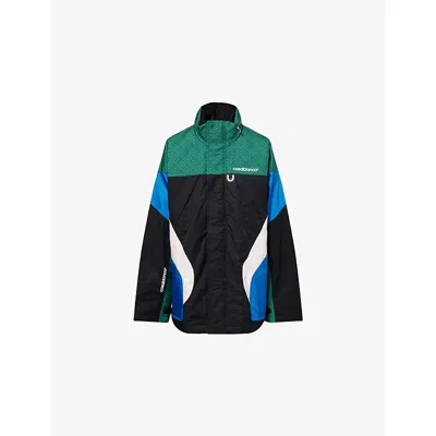 Casablanca Mens Multi Waterproof Monogram Stretch-woven Jacket In Black