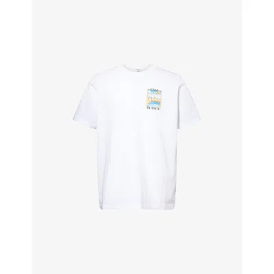 Casablanca Mens Surreal Pool Crewneck Cotton-jersey T-shirt Xl