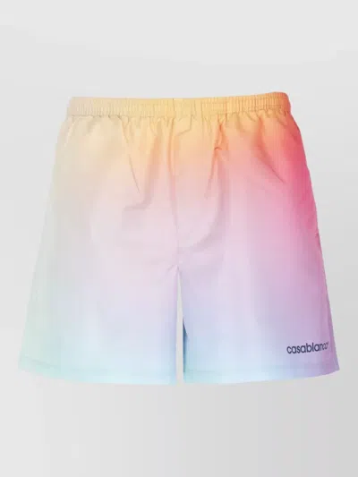 Casablanca Mens Swim Shorts Glass Gradient Pattern In Multi