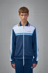 Casablanca Mens Textured Track Jacket Round Pique In Blue