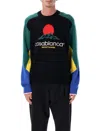 Casablanca Crewneck Merino Wool Jumper In Black