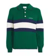 Casablanca Lapel Long Sleeve Polo Shirt In Green