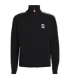 Casablanca Men Black High Neck Sweatshirt With Logo Patch On The Front In Wool Man In Black