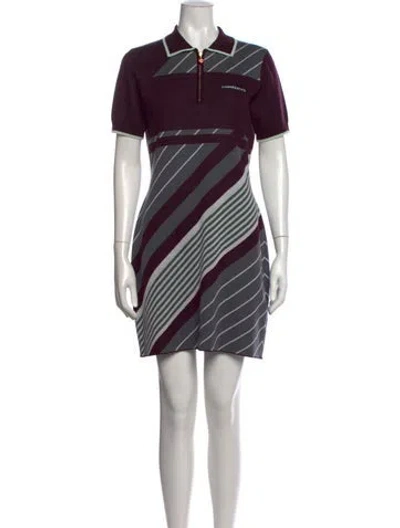 Pre-owned Casablanca Merino Wool Mini Dress In Multicolor