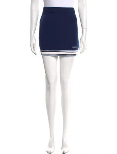 Pre-owned Casablanca Merino Wool Mini Skirt W/ Tags In Blue