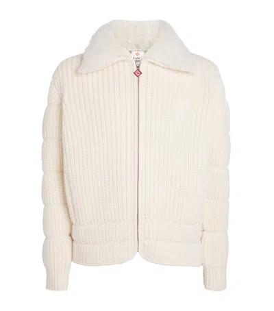 Casablanca Merino Wool Padded Jacket In White