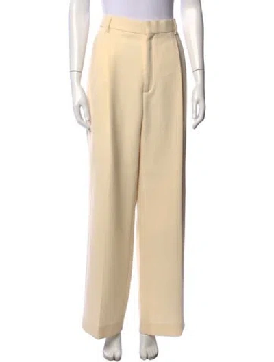 Pre-owned Casablanca Merino Wool Wide Leg Pants In Neutrals