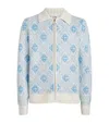 Casablanca Refined Wool Blend Sweatshirt With Classic Collar In Blue