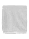 Casablanca Knit Silver Mini Skirt In Silver
