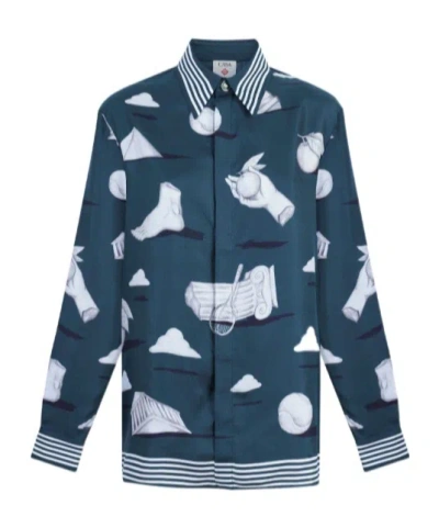 Casablanca Metaphysical Shirt In Blue