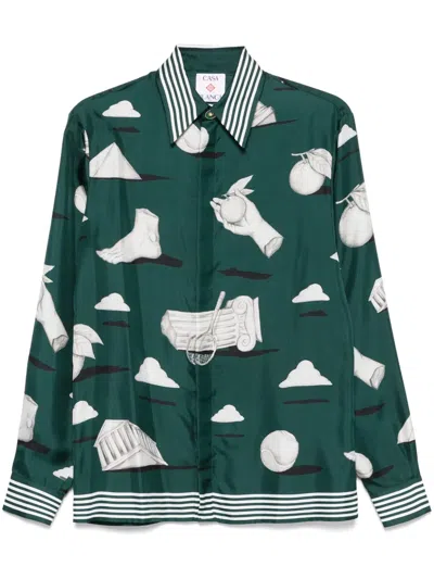 Casablanca Metaphysical Shirt In Green