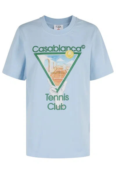 Casablanca Metaphysical Tennis Icon Relaxed Fit T-shirt In Green