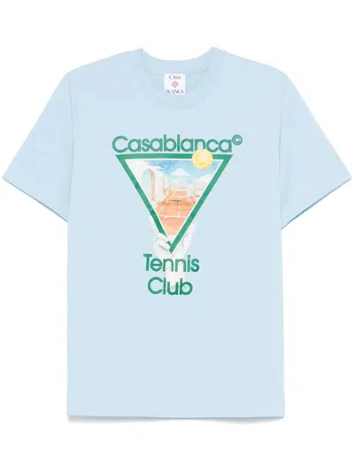 Casablanca Metaphysical Tennis Icon Shirt In Blue