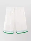 Casablanca Le Jeu Colore Silk Shorts In White
