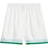 Casablanca Le Jeu Colore Silk Shorts In White
