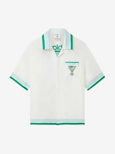 Casablanca Kids'  Metaphysical Tennis Shirt In White