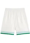 Casablanca Le Jeu Colore Silk Shorts In White
