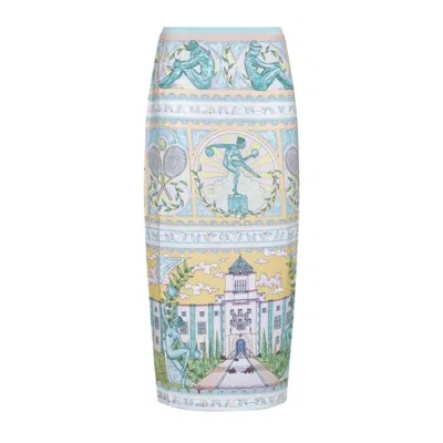 Casablanca Multicolor Vase Midi Skirt