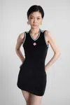Casablanca Hippie Style Tennis Dress In Black