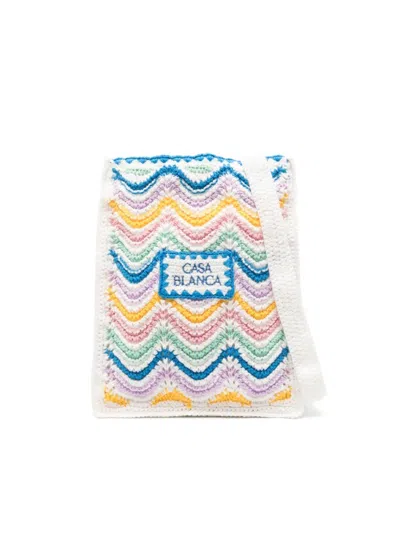Casablanca Mini Gradient Wave Crochet Crossbody Bag In Multi