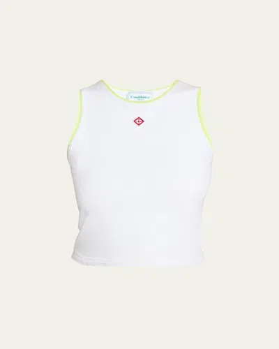 Casablanca Mini Logo Patch Baby Tank Top In Diamond Logo