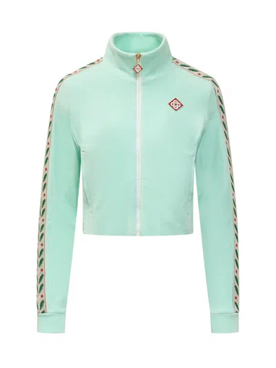 Casablanca Mini Logo Sweatshirt In Green