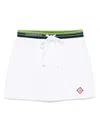 Casablanca Mini Skirt In White With Coulisse