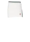 Casablanca Mini Skirt With Monogram In White