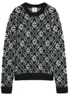 Casablanca Black Mohair Blend Monogrammed Sweater Men In Black