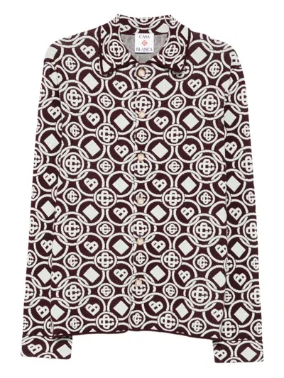 Casablanca Monogram Button Shirt In Multi