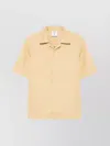 Casablanca Mens Beige Cuban-collar Monogram Cotton Shirt Xl In Neutral