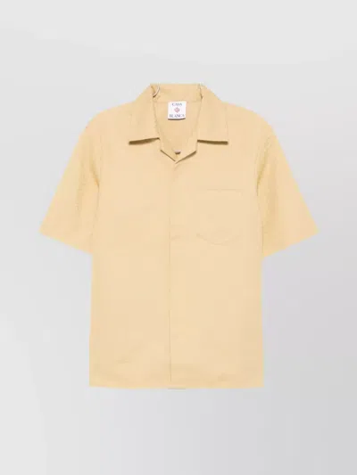 CASABLANCA MONOGRAM CHEST POCKETS COTTON SHIRT